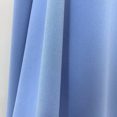 Triple Crepe Cornflower Blue Polyester Dress Fabric Drape 70F27Eb3 40B2 4Eea B2D6 578E8F6F832E