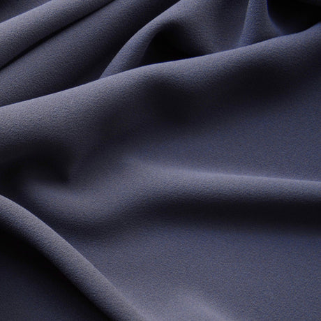 Triple Crepe Deepest Darkest Lilac Crepe Dress Fabric Cu