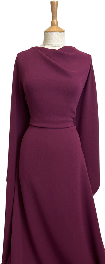 Triple Crepe Dressmaking Fabric Wine Dress