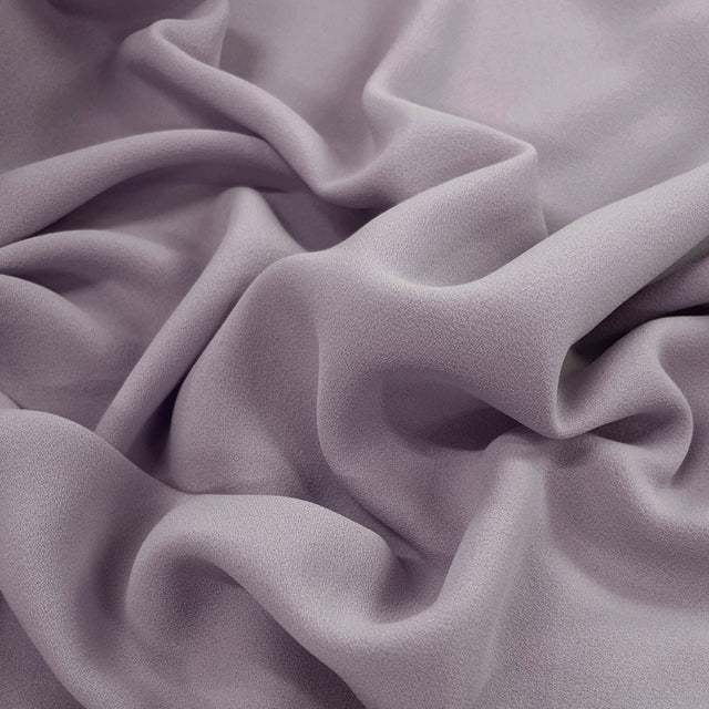 Triple Crepe Polyester Dress Fabric Dusky Lilac