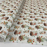Cotton - Hedgehogs & Mushrooms