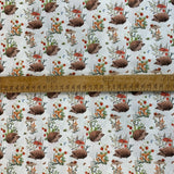 Cotton - Hedgehogs & Mushrooms