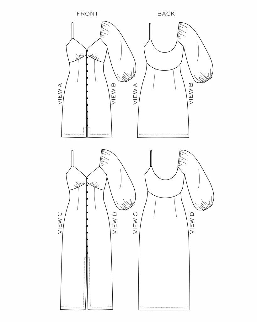 True Bias - Lora Dress Sewing Pattern (US 0-18)