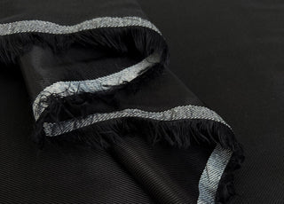 Twill Lining Black Viscose Cotton Satin Fabric Fold