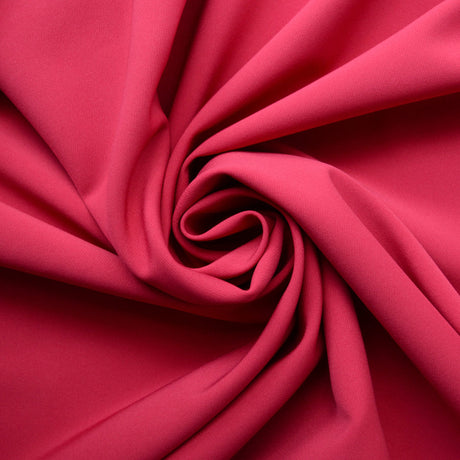 Uniformly Cerise Polyester Elastane Fabric Material Cud