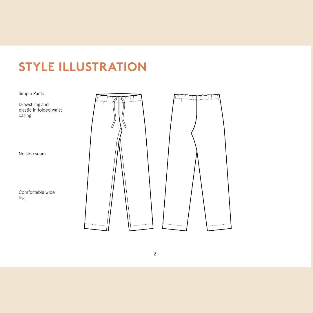 Wardrobe By Me - Unisex Pyjama Pants Pattern