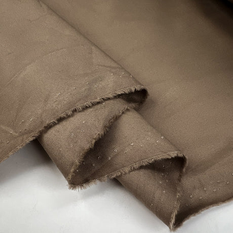 Urban Tailor Brown Beige Camel Plain Cotton Woven Trouser Fabric Fold