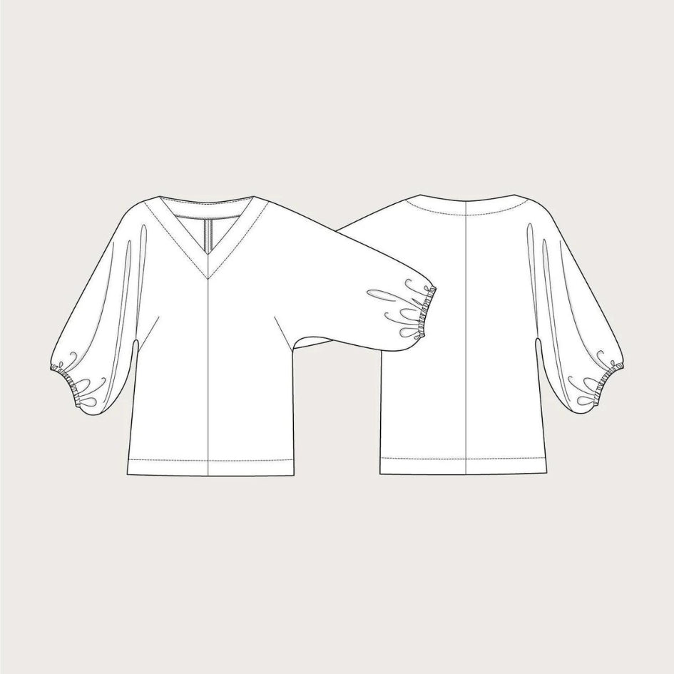 The Assembly Line - V-Neck Cuff Top Pattern