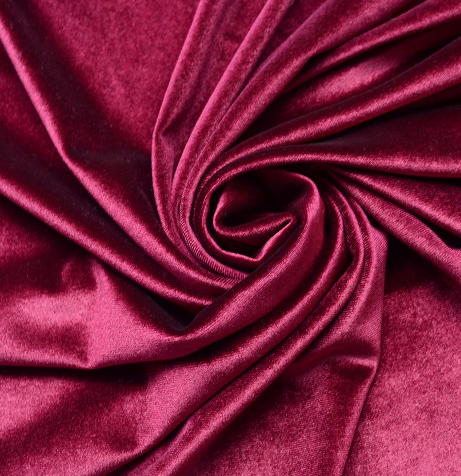 Set Piece 1.3mtr - Stretch Velvet - Wine