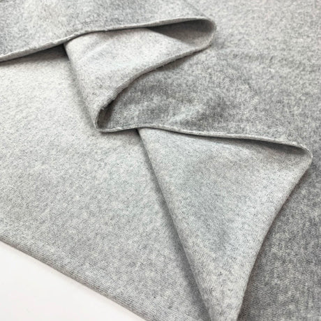 Velour Cotton Poly Fabric Serena Grey Marble Reverse Fold