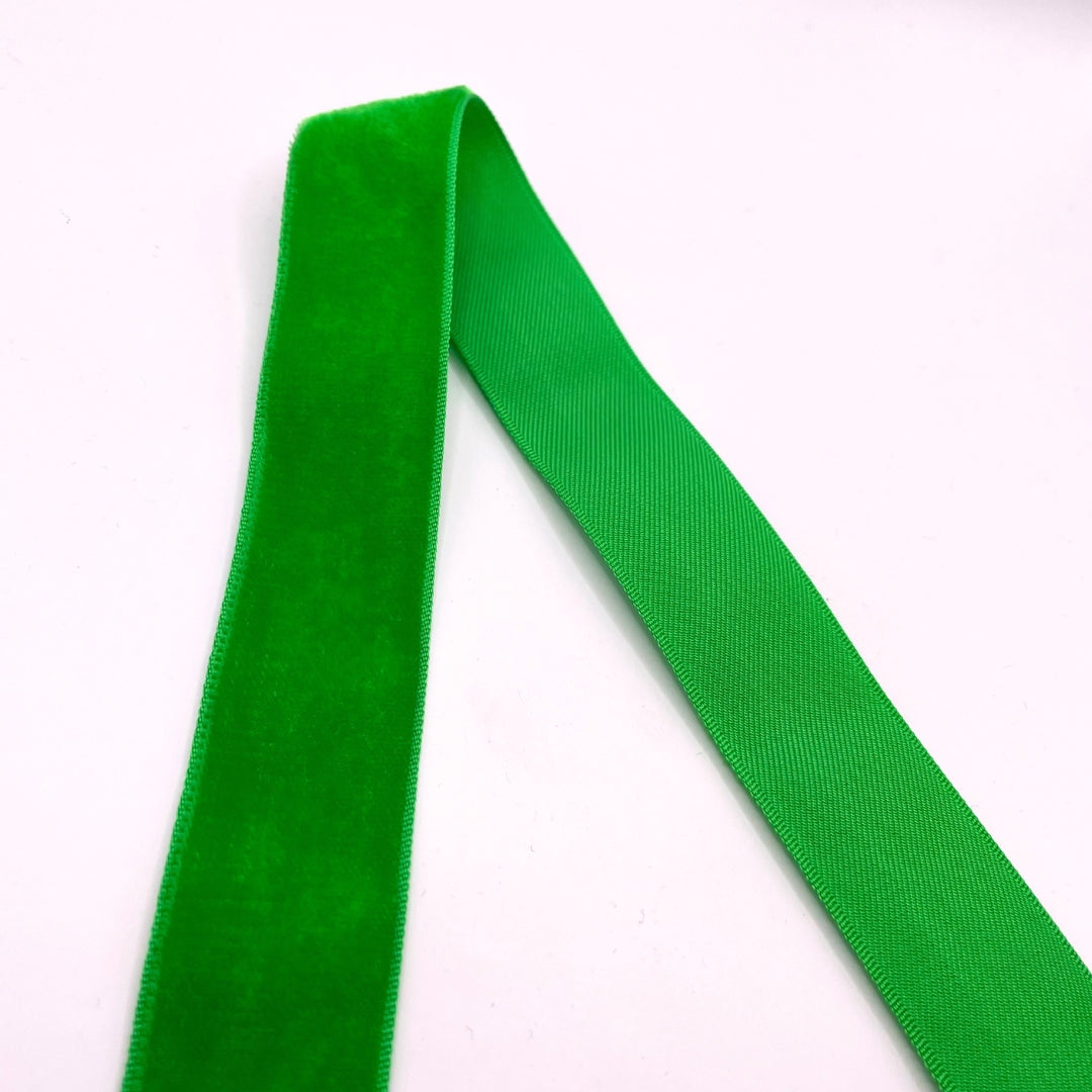 Velvet Ribbon Trim - Green