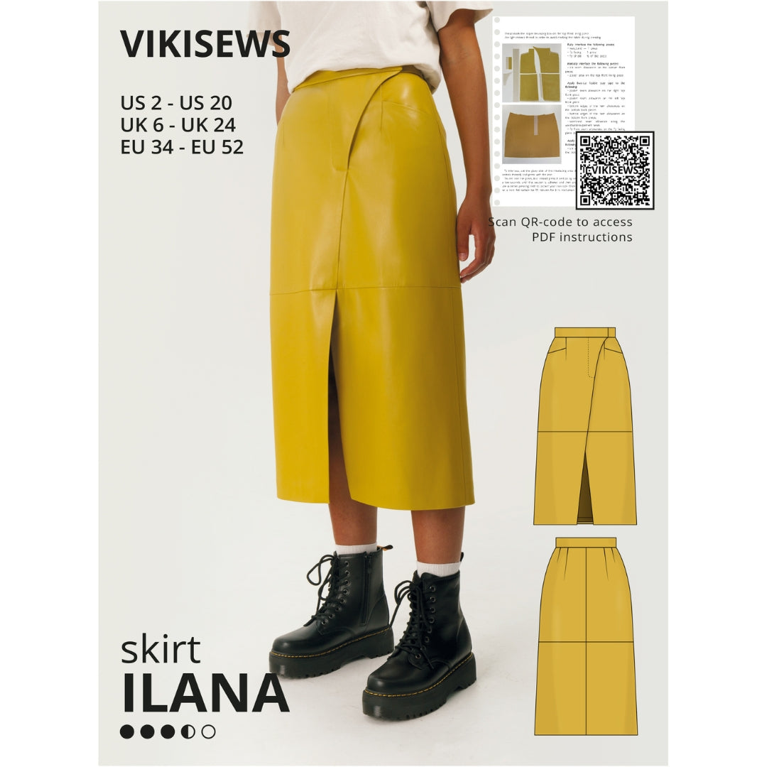 Vikisews - Ilana Skirt Sewing Pattern (UK 6-24)