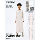 Vikisews - Caroline Dress Sewing Pattern (UK 6-24)