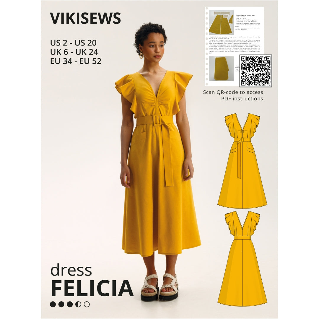 Vikisews Felicia Dress Sewing Pattern Cover