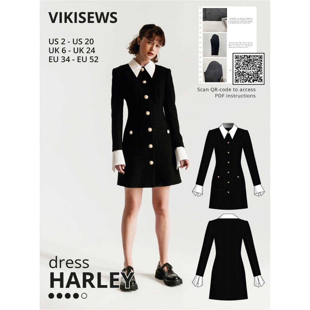 Vikisews - Harley Dress Sewing Pattern (UK 6-24)