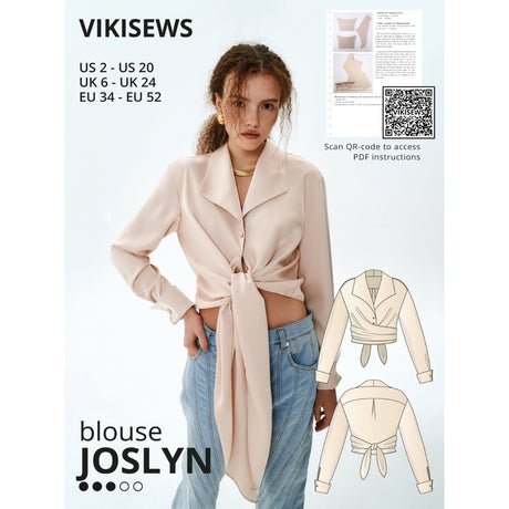 Vikisews Joslyn Blouse Sewing Pattern Cover