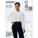 Vikisews - Liza Blouse Sewing Pattern (UK 6-24)