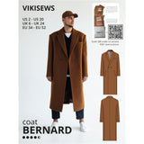 Vikisews - Men’s Bernard Coat Pattern (UK 28-44)