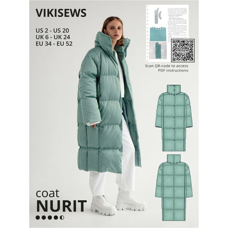 Vikisews Nurit Coat Sewing Pattern Cover