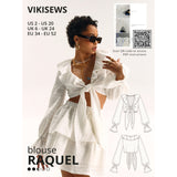 Vikisews - Raquel Blouse Sewing Pattern (UK 6-24)