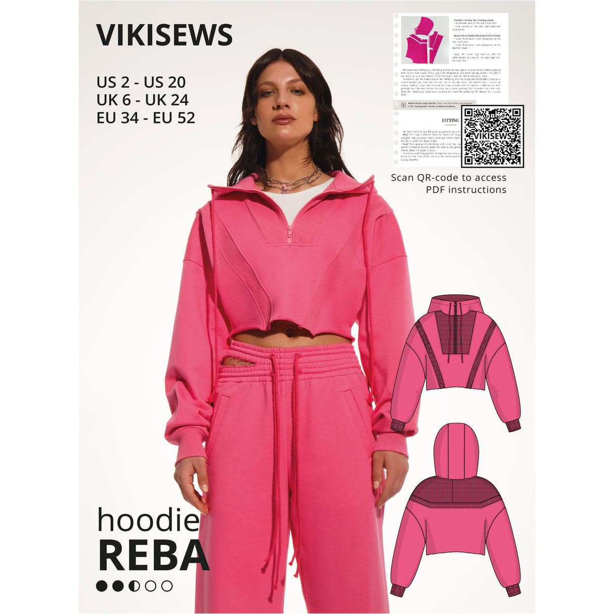 Vikisews - Reba Hoodie Sewing Pattern