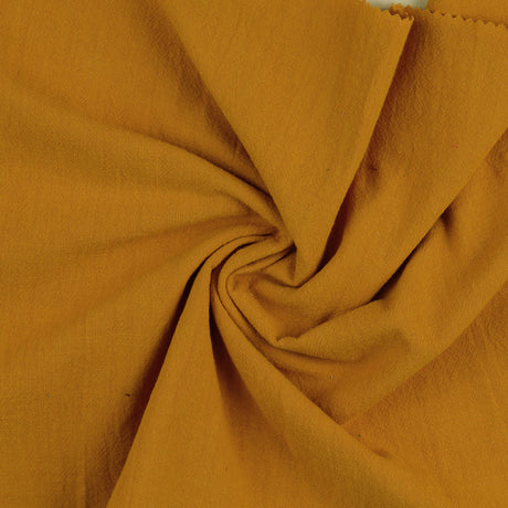 Vintage Cotton Mustard Oeko Tex Dressmaking Fabric Twist