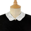 Embroidered Collar - Sarah - White - Large