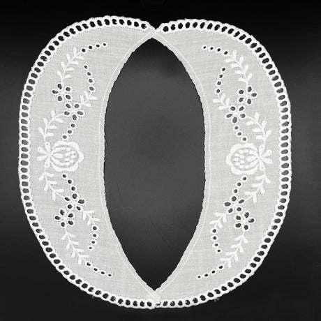 Vintage Floral Embroidered Cotton Collar Tinkerbell Full