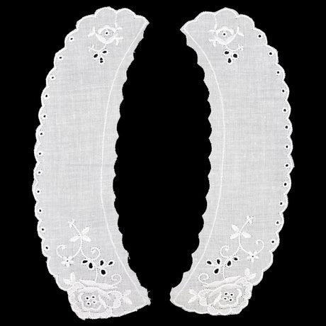 Vintage Rose Floral Embroidered Cotton Collar Holly Full