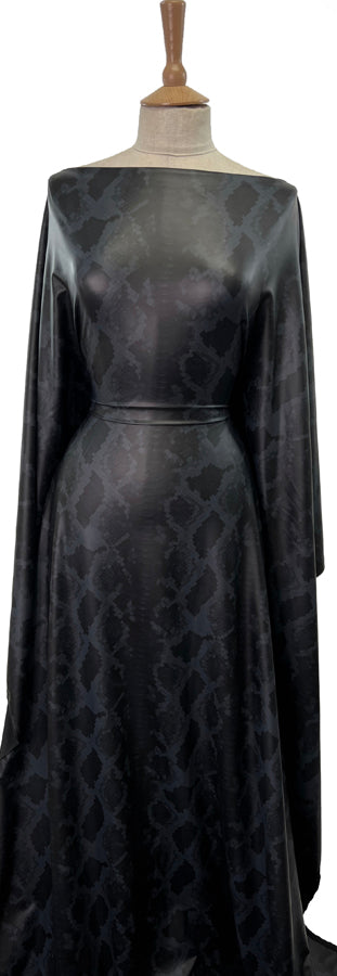 Viper Printed Satin Polyester Animal Skin Dress Fabric Mannequin