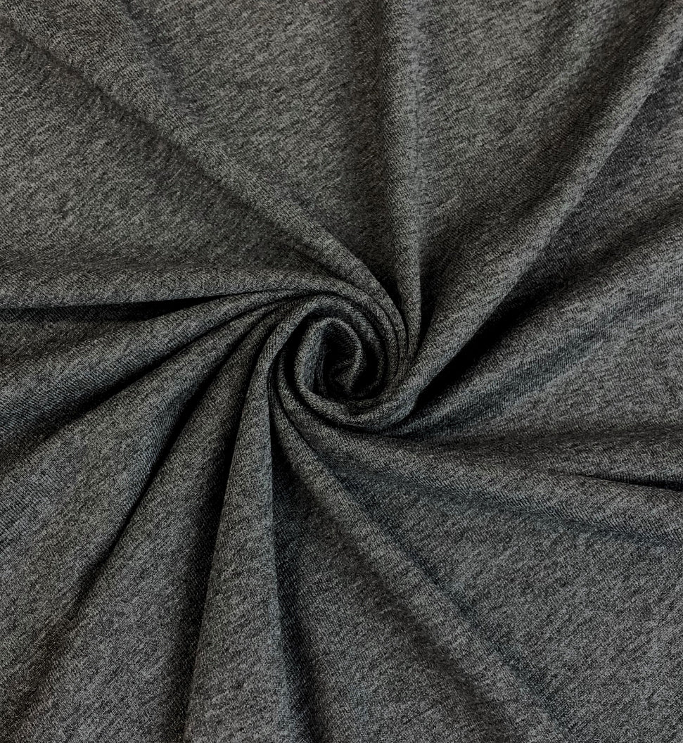 Viscose Jersey – Charcoal Marl Grey