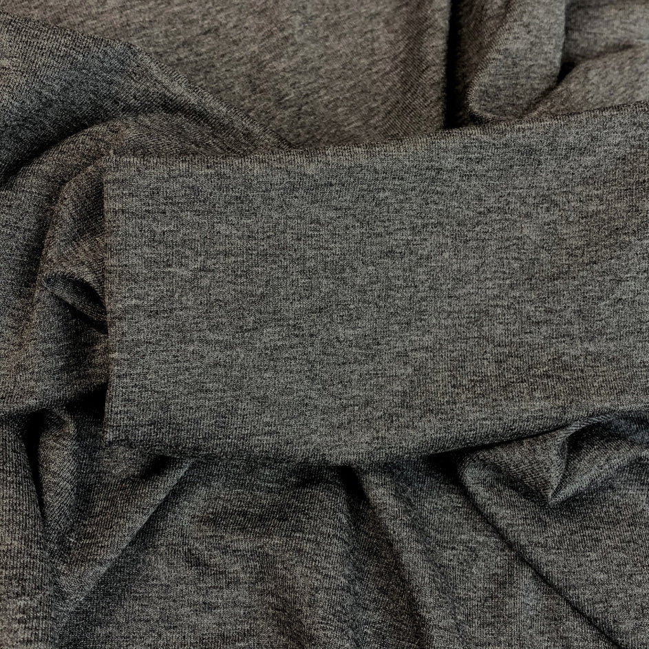 Viscose Jersey – Charcoal Marl Grey