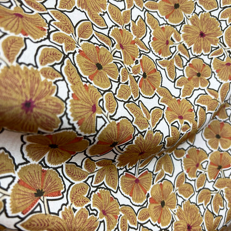 Viscose Challis Dressmaking Fabric Callie Autumn Brown Drape