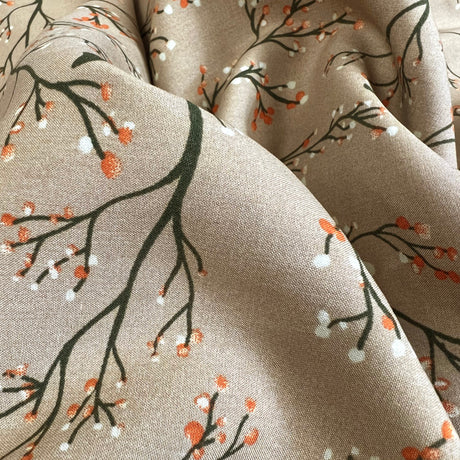 Viscose Challis Drssmaking Fabric Sprif Taupe