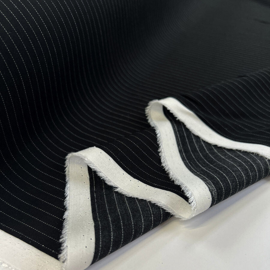 Remnant - Viscose Challis - Pinstripe (1m)