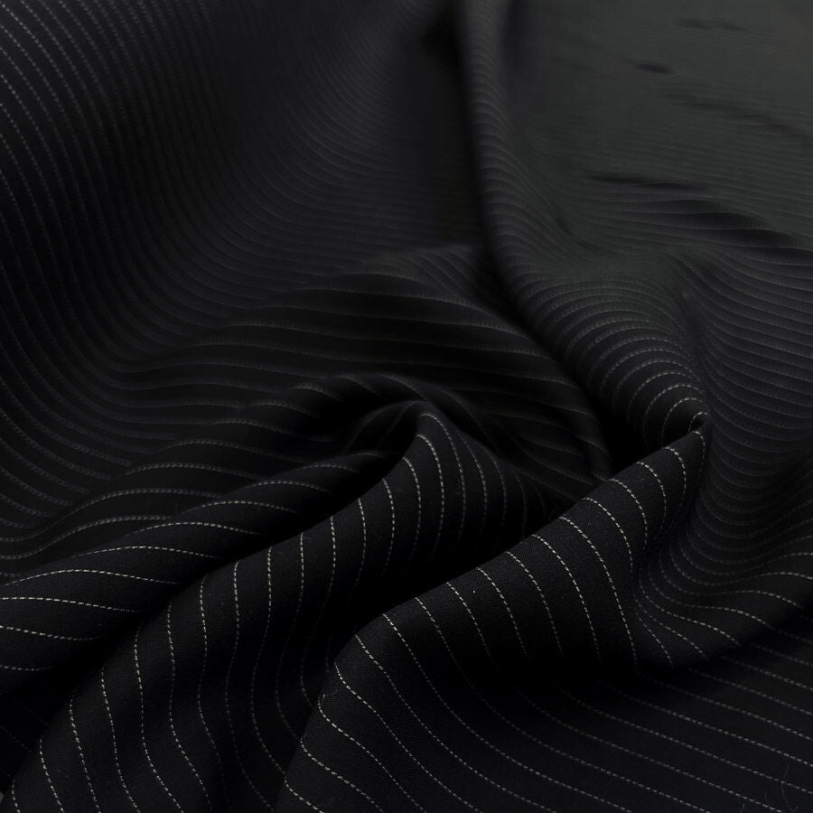 Remnant - Viscose Challis - Pinstripe (1m)