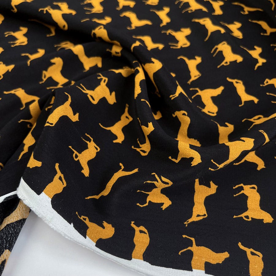 Viscose Crepe - Golden Gallop