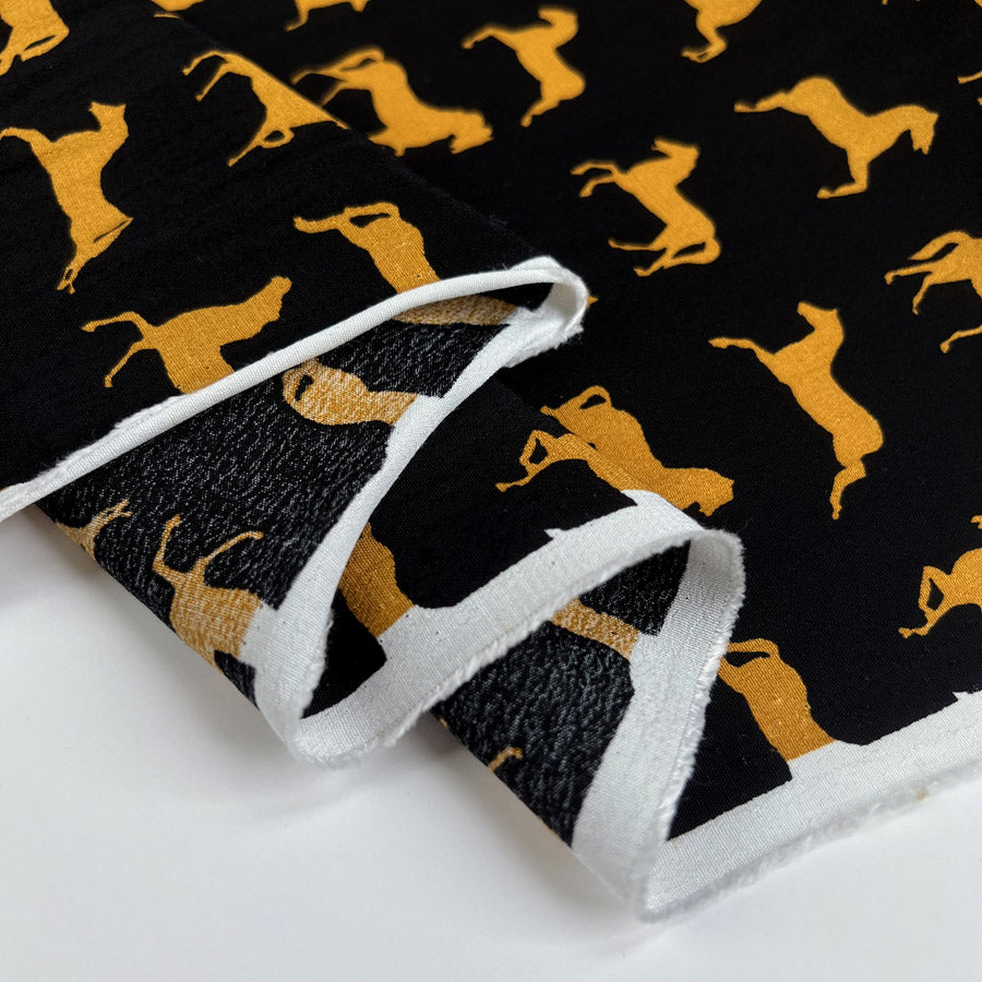 Viscose Crepe - Golden Gallop