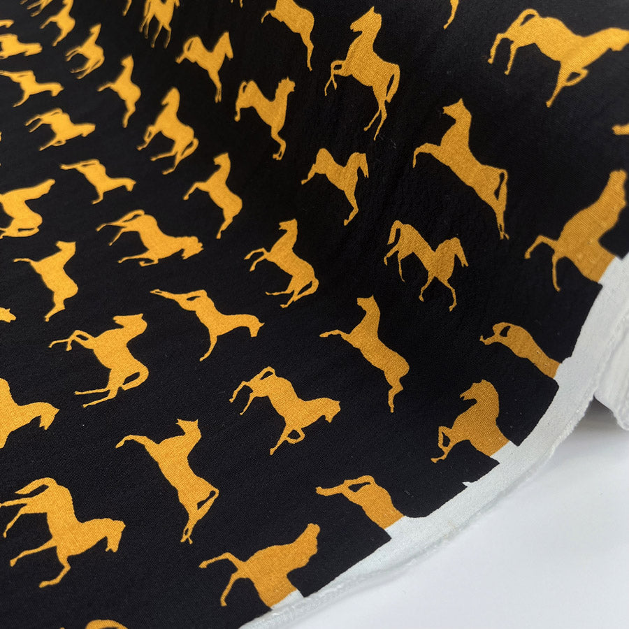 Viscose Crepe - Golden Gallop