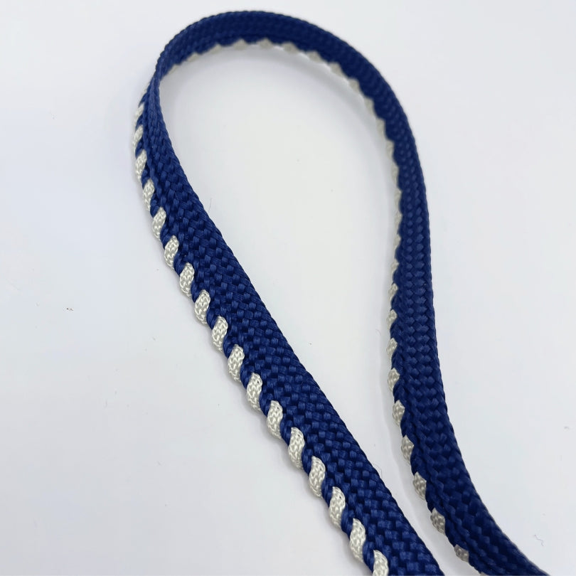 Flanged Insert Piping Cord - Navy & White