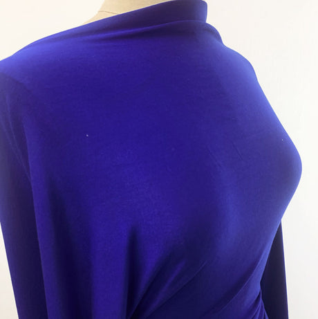 Viscose Jersey Fabric Royal Blue Side2