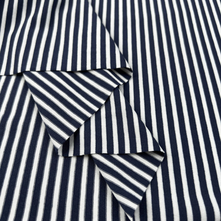 Viscose Jersey - Navy Stripe