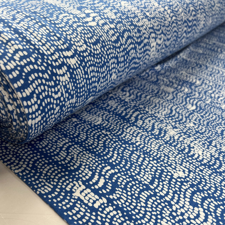 Viscose Jersey - Wavy Blue