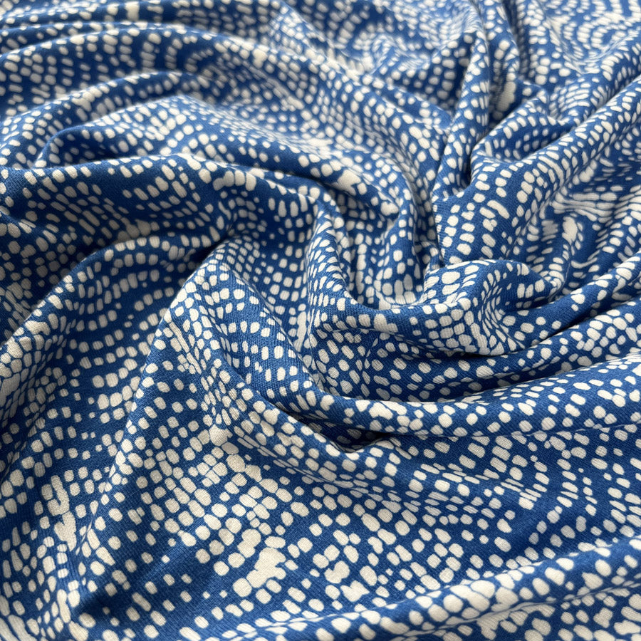 Viscose Jersey - Wavy Blue