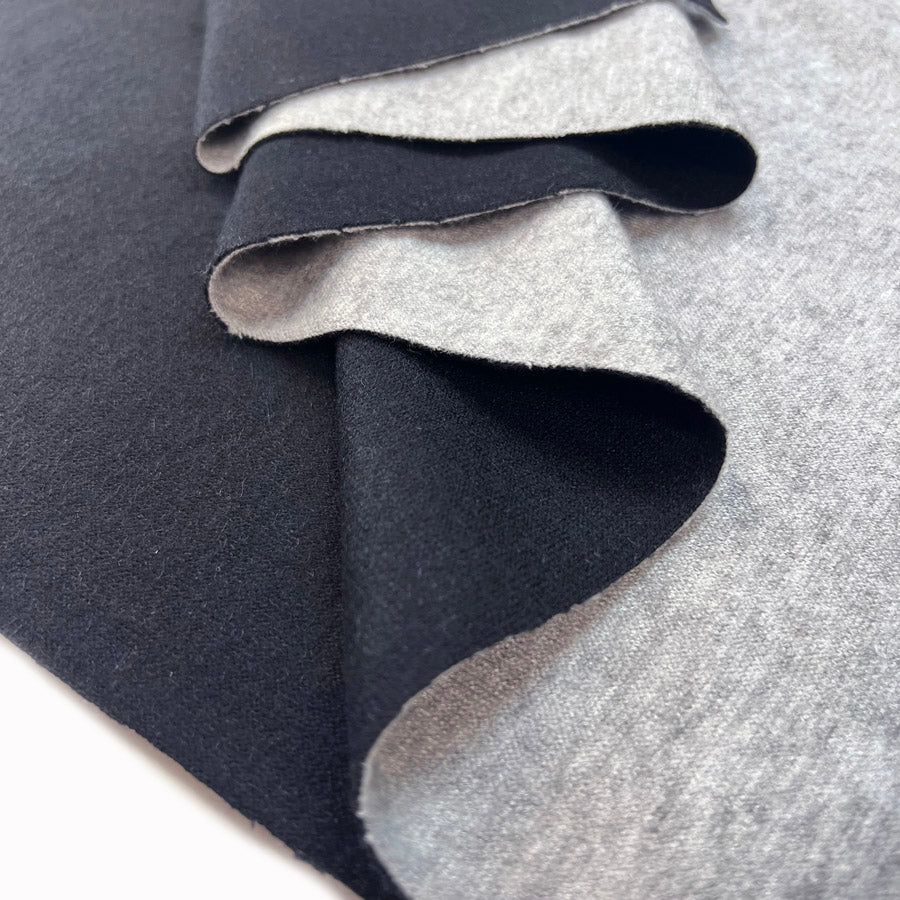 Fine Knit - Double Face Jersey - Black & Grey