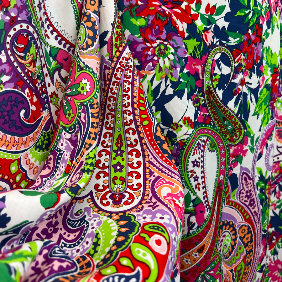 Viscose Poplin - Paisley Punch