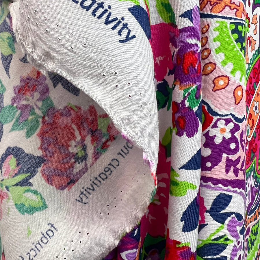 Viscose Poplin - Paisley Punch