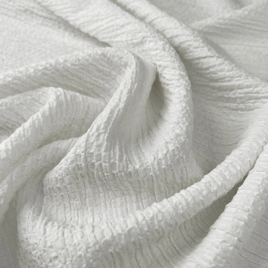 Viscose Seersucker - Ecru
