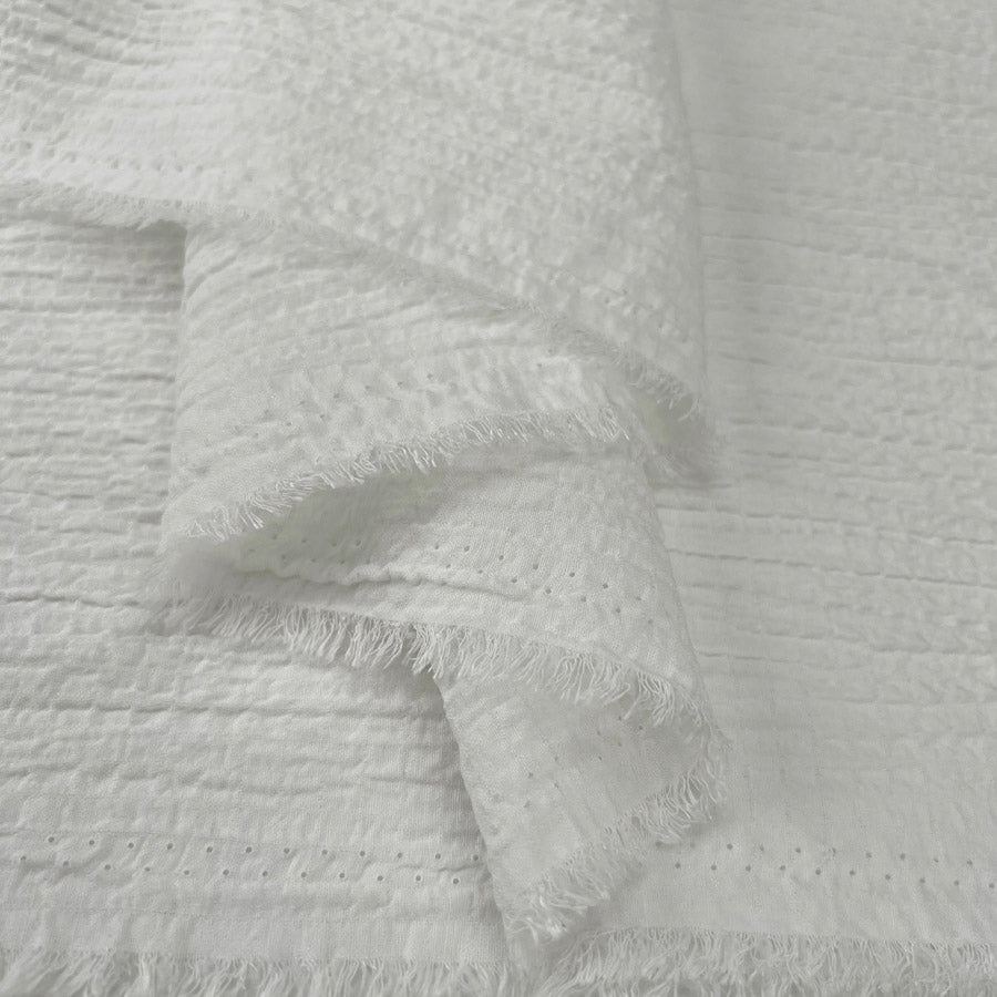 Viscose Seersucker - Ecru