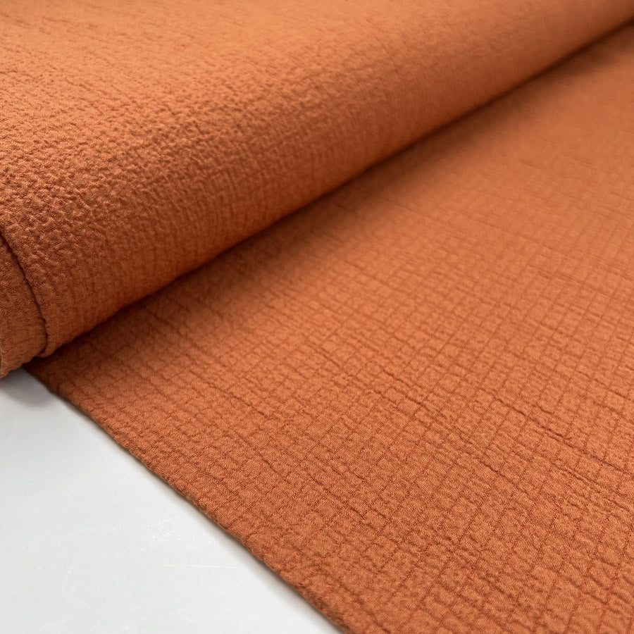 Viscose Seersucker - Orange